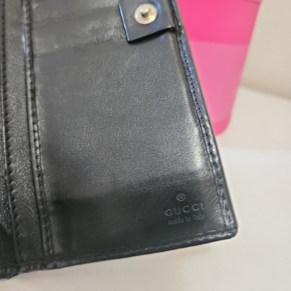 GUCCI BLACK FLAP WALLET - Picture 5 of 5